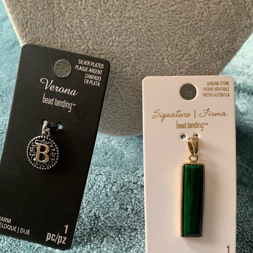 Silver plated twist off ends and pendants